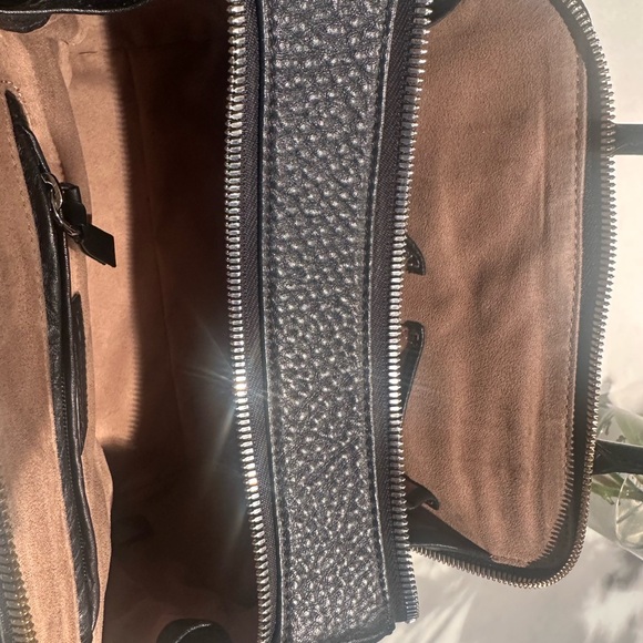 Mackage Black leather and suede handbag - Picture 8 of 8